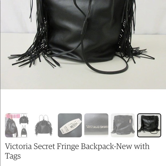 75%OFF** NWOT Victoria’s Secret Fringe Backpack’+ Freebie. **BEACH BAG** - Picture 4 of 12